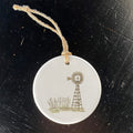 Watercolor Weathervane Scene - Ornament