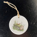 Red Squirrel on Log - Spring Ornament
