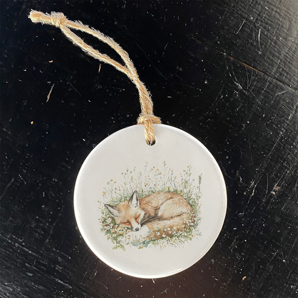 Sleeping Fox - Spring Ornament