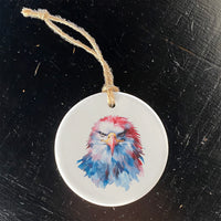 Watercolor Patriotic Eagle - Ornament