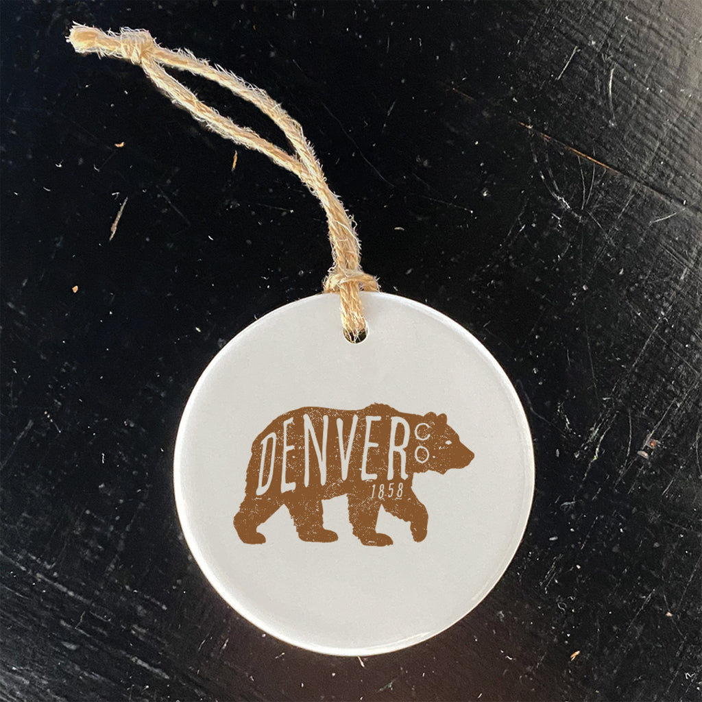 Vintage Bear Logomark - Custom Ornament