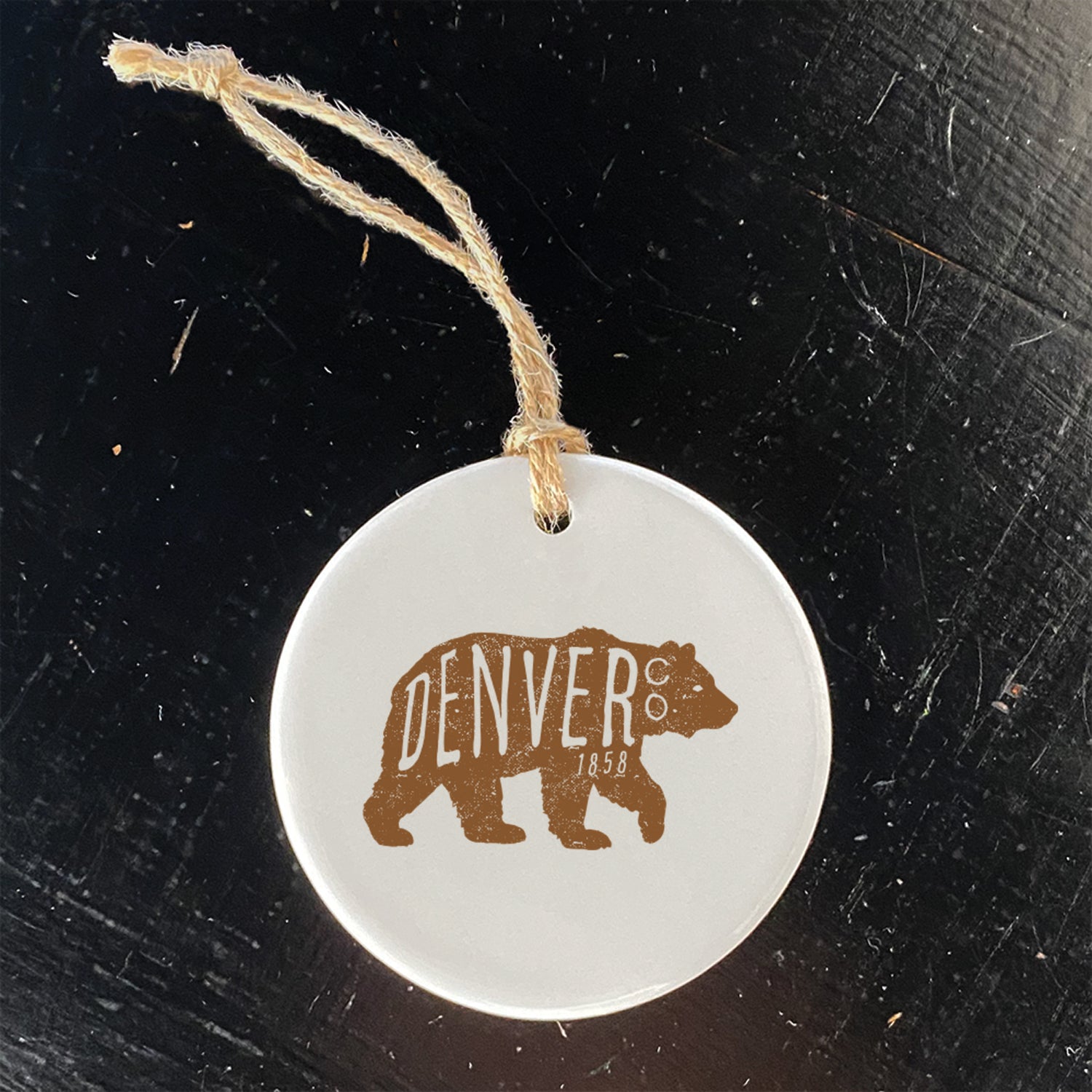 Vintage Bear Logomark - Custom Ornament