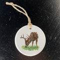 Buck in Spring Meadow - Oil Paint - Ornament