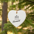 State with Trees - Custom Heart Shaped Ornament