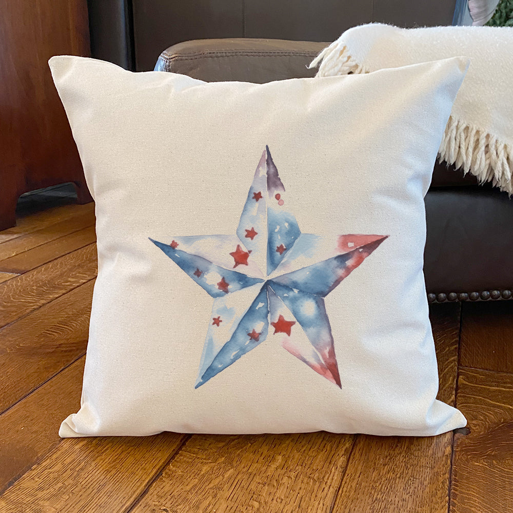 Patriotic Star - Square Canvas Pillow