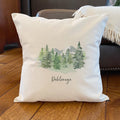 Watercolor Mountain Scene - Custom Square Canvas Pillow