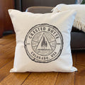 Tree Ring w/ City, State - Custom Square Canvas Pillow