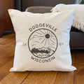 Sunshine Vista w/ City, State - Custom Square Canvas Pillow