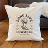 Long Live Cowgirls w/ City, State - Square Canvas Pillow