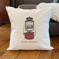 Get Lost Lantern w/ City, State - Square Canvas Pillow