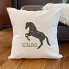 Horse Silhouette Custom - Square Canvas Pillow