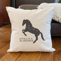 Horse Silhouette - Custom Square Canvas Pillow