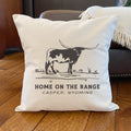 Home on the Range - Custom Square Canvas Pillow