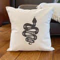 Snake Silhouette - Custom Square Canvas Pillow