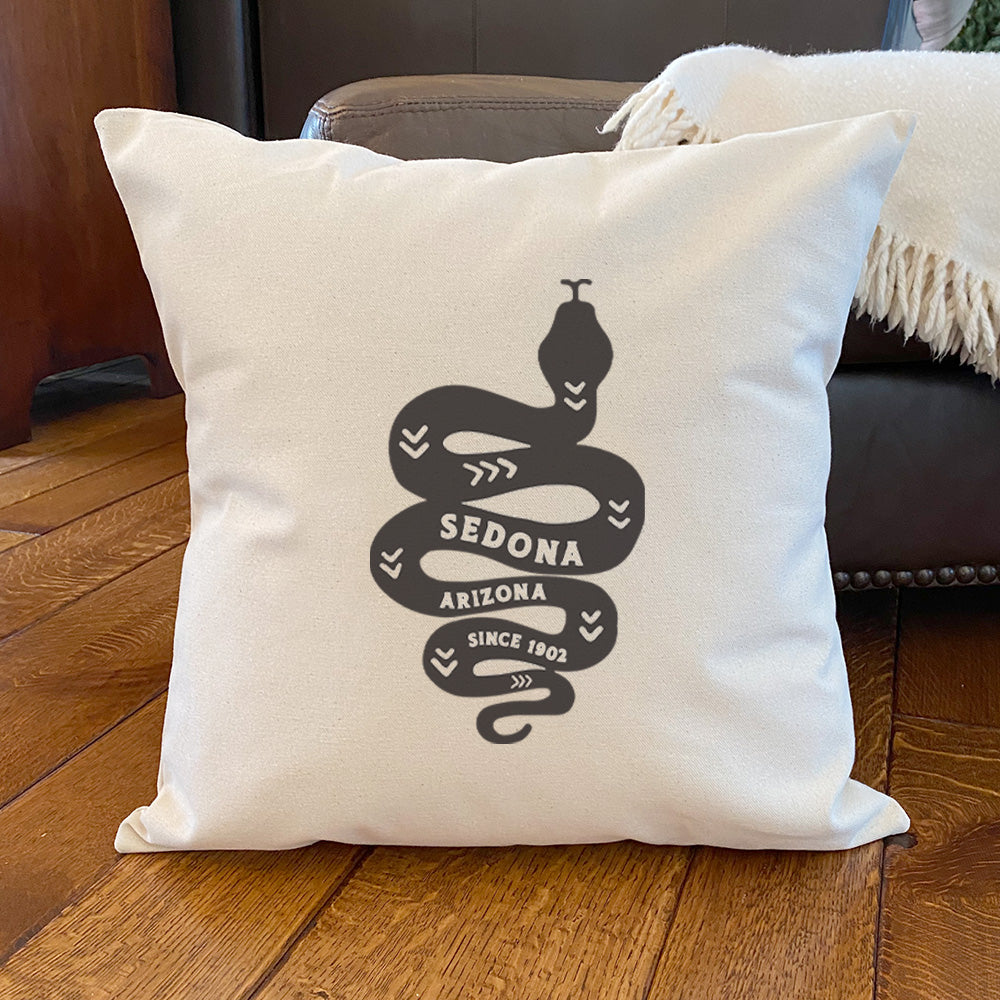 Snake Silhouette - Custom Square Canvas Pillow