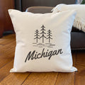 State with Trees - Custom Square Canvas Pillow
