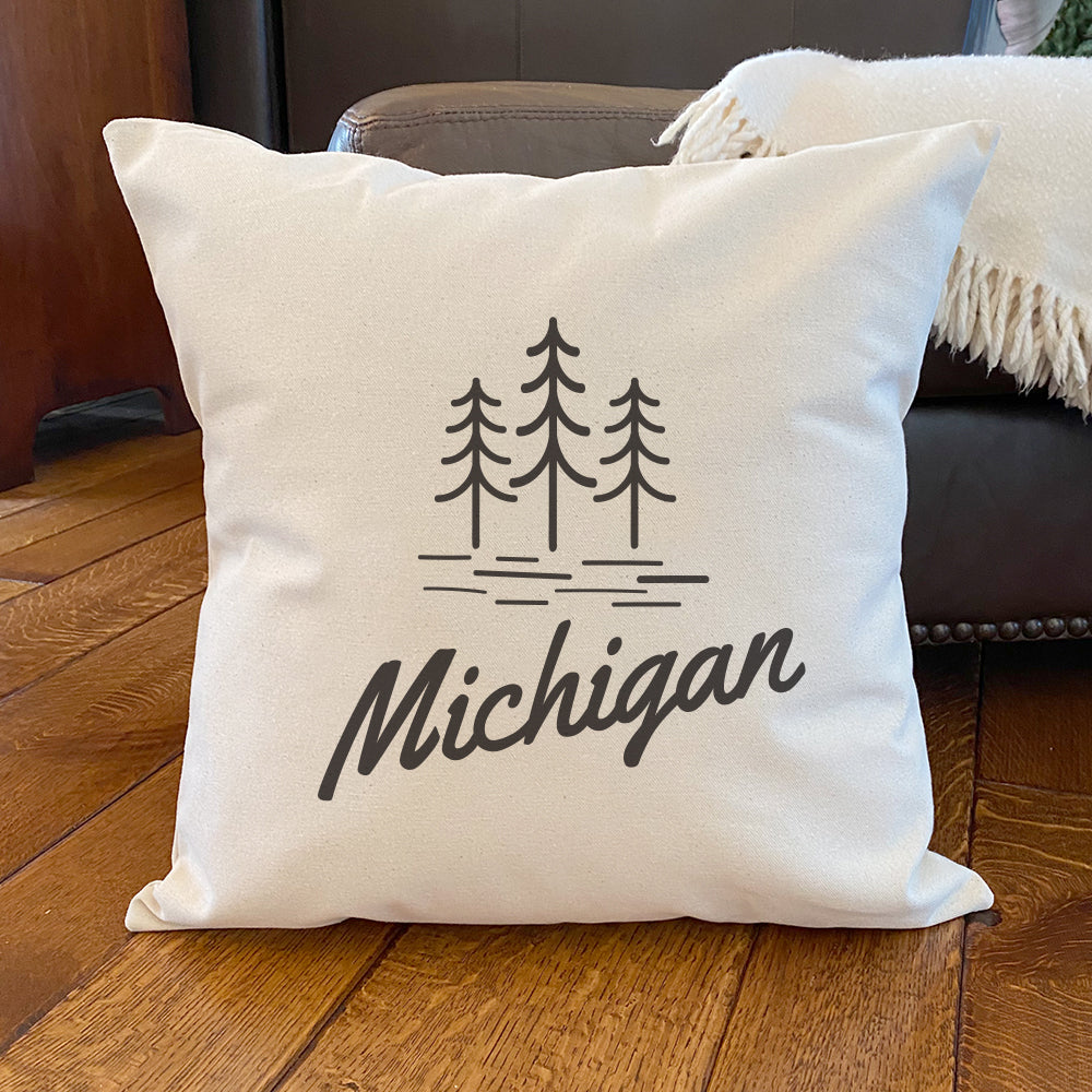 State with Trees - Custom Square Canvas Pillow