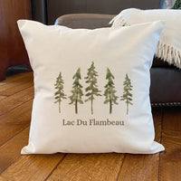 Watercolor Pines - Custom Square Canvas Pillow