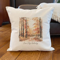 Fall Hike - Custom Square Canvas Pillow