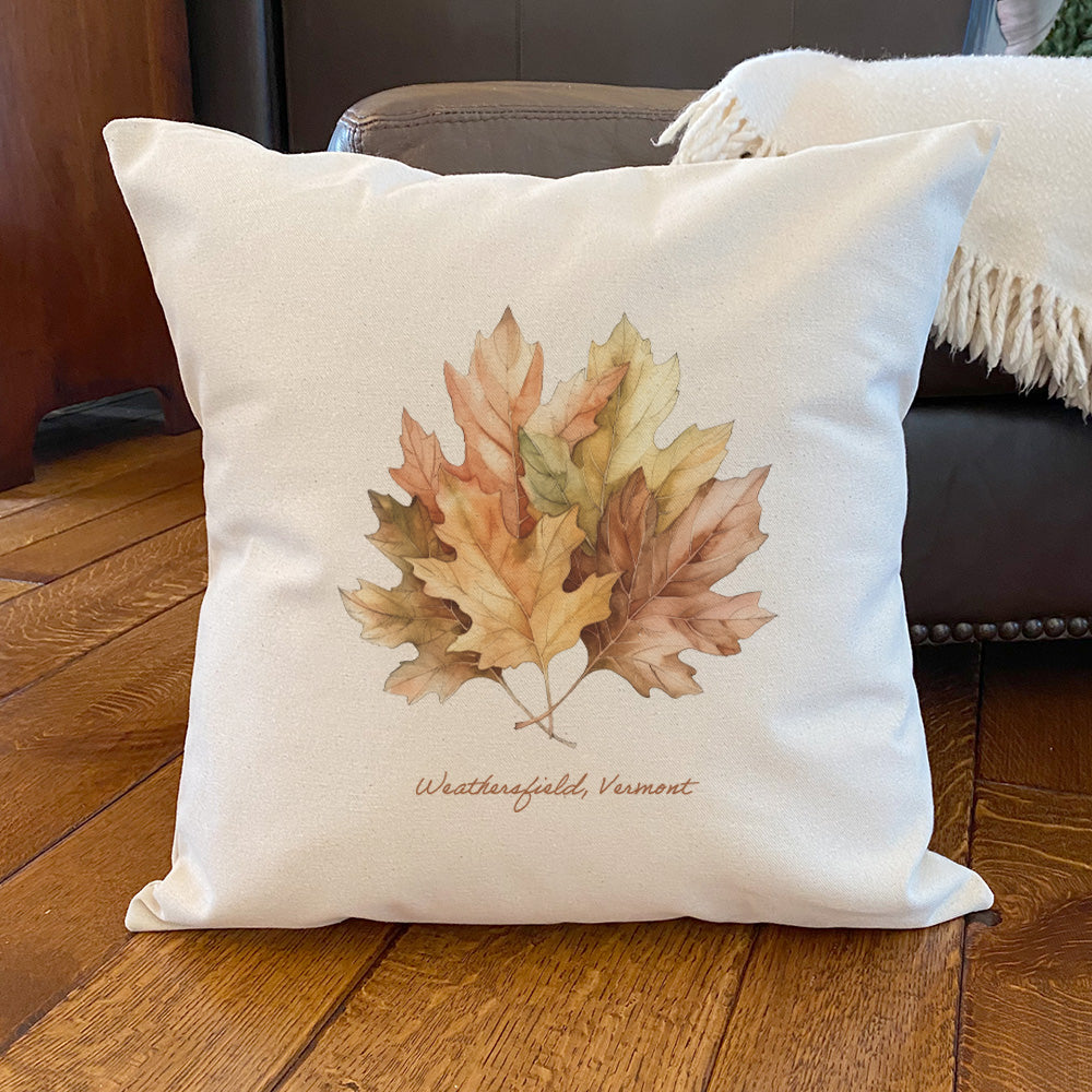 Fall Leaves - Custom Square Canvas Pillow