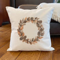 Pinecone Wreath - Autumn Square Canvas Pillow