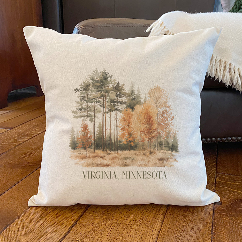 Tall Tree Forest - Custom Square Canvas Pillow