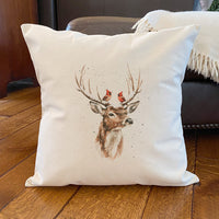 Cardinal Crown - Customizable Square Canvas Pillow