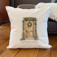 Pinehaven Door - Custom Square Canvas Pillow