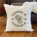 Tree Ring State - Custom Square Canvas Pillow