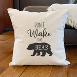Don't Wake the Bear - Square Canvas Pillow