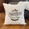 The Mountains are Calling - Square Canvas Pillow