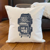 Travel Far and Wide Backpack - Square Canvas Pillow