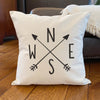 Compass with Arrows - Square Canvas Pillow