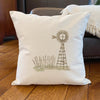 Watercolor Weathervane Scene - Square Canvas Pillow