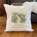 A Tiny Path - Spring Square Canvas Pillow