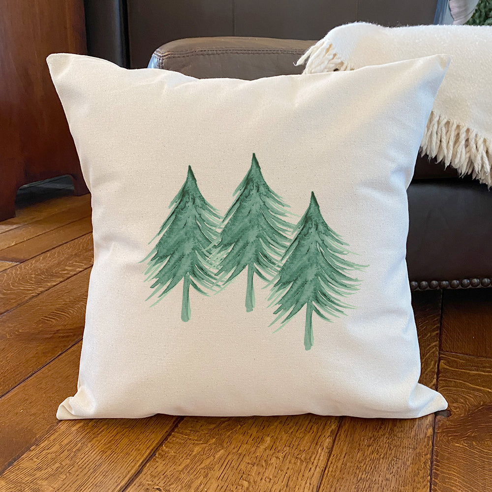 Three Trees - Customizable Square Canvas Pillow