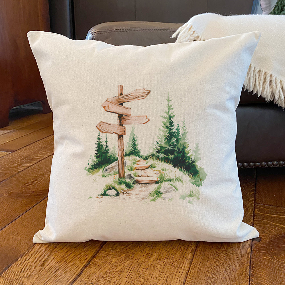 The Signpost - Square Canvas Pillow
