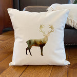 Watercolor Deer - Square Canvas Pillow