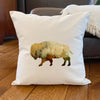 Watercolor Buffalo - Square Canvas Pillow