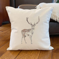 Watercolor Buck - Square Canvas Pillow