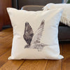 Watercolor Hawk - Square Canvas Pillow