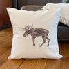 Watercolor Moose - Square Canvas Pillow