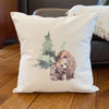 Watercolor Bear Scene - Square Canvas Pillow