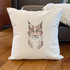 Watercolor Lynx - Square Canvas Pillow