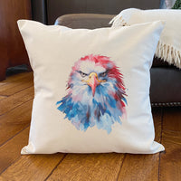 Watercolor Patriotic Eagle - Square Canvas Pillow