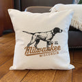 Vintage Pointer Logo - Custom Square Canvas Pillow