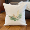 Candle and Pine Arrangement - Square Canvas Pillow