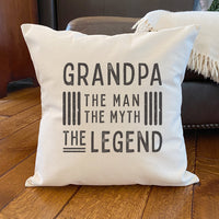 Grandpa The Legend - Father's Day Square Canvas Pillow