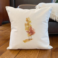 Watercolor Fall Trees (Group) - Square Canvas Pillow