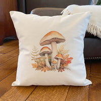 Fall Forest Mushrooms - Square Canvas Pillow